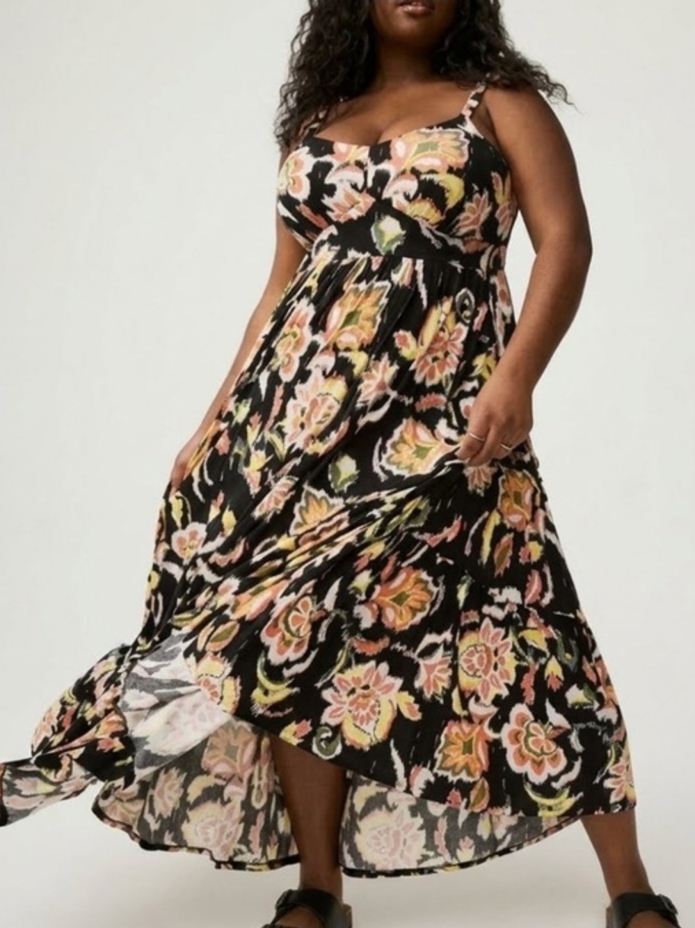 Torrid (Super SOFT Collection) Black Floral Maxi Dress